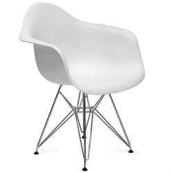 Кресло Barneo N-14-14 SteelMold белый метал. ножки - фото 17062